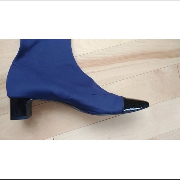 ZARA Over-the-knee Stretch Fabric Boots Size 12US - Picture 7 of 9